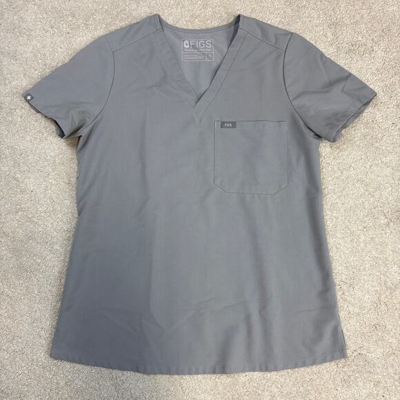 Figs Women's Catarina One-Pocket Scrub Top Gray Size S - Picture 1 of 4